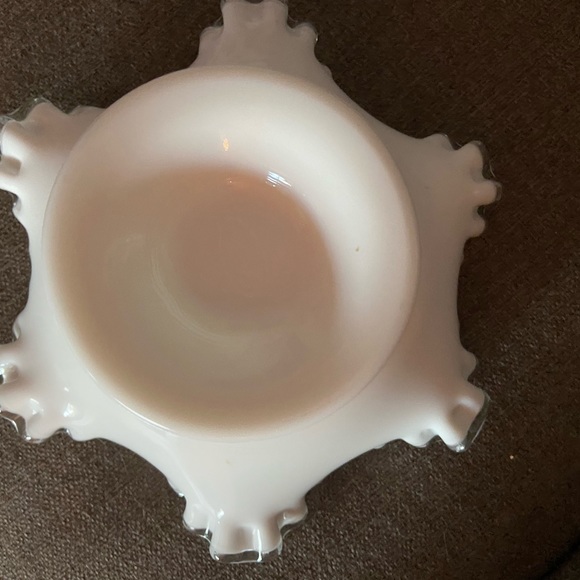 Fenton white milk glass candy dish - Picture 2 of 4